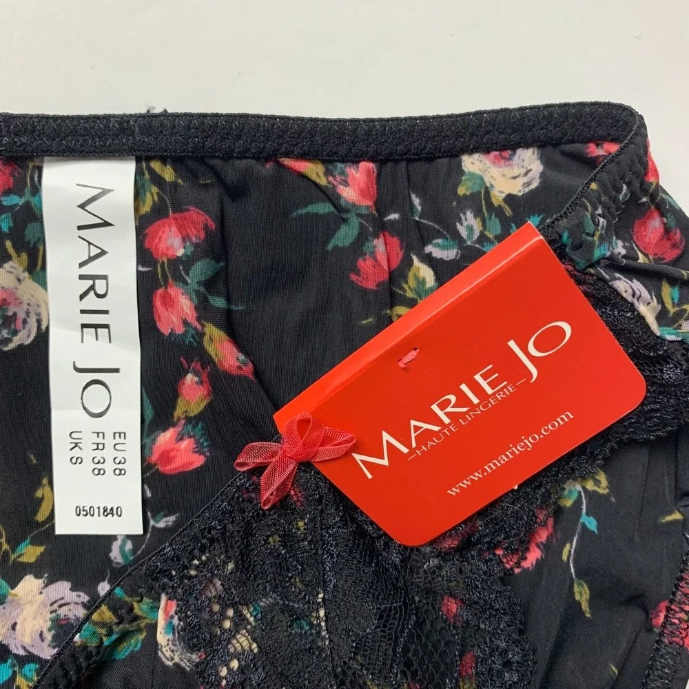 NWT Marie Jo SET Winter Rose Padded Underwire Bra 30E 30DD & Bikini Panty Floral